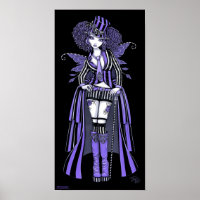 Fiona violet gothique Steampunk Couture Poster de