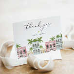 FIONA Watercolor Charleston Rainbow Row Buildings Thank You Card<br><div class="desc">This thank you card card features a watercolor painting of Rainbow Row in Charleston,  South Carolina. It's the perfect addition to your Charleston,  wedding,  bachelorette party,  birthday weekend or any other special occasion.</div>
