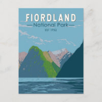 Fiordland National Park New Zealand Travel Art