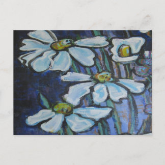 Fiore, painted daisies postcard