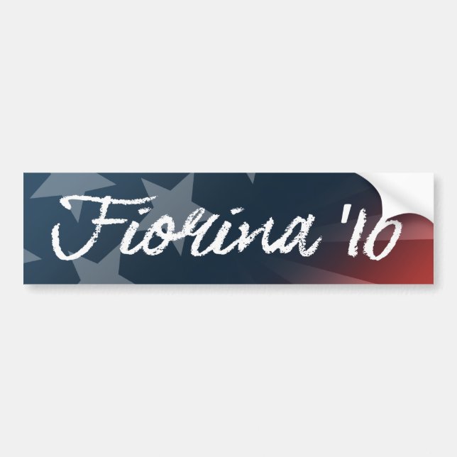 Fiorina '16 White Autograph -.png Bumper Sticker (Front)
