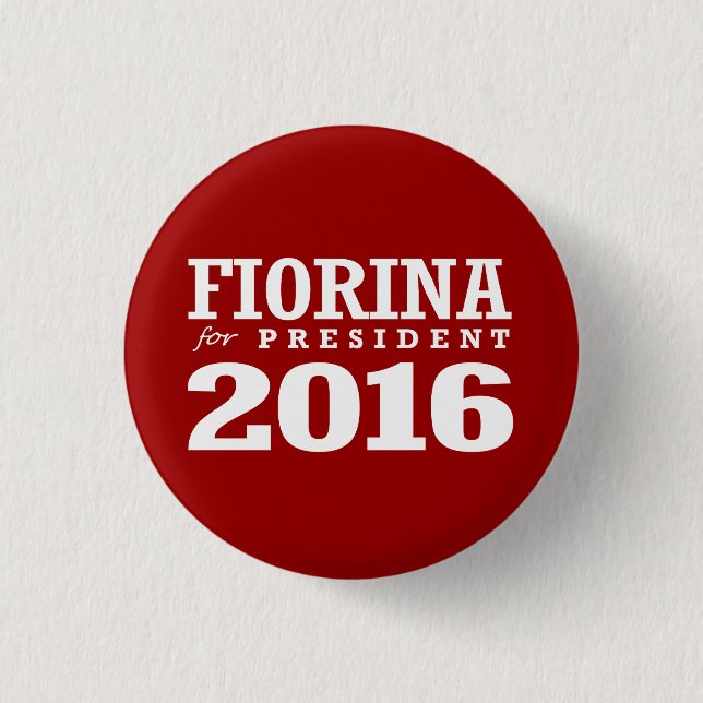 FIORINA FOR PRESIDENT 2016 1 INCH ROUND BUTTON (Front)
