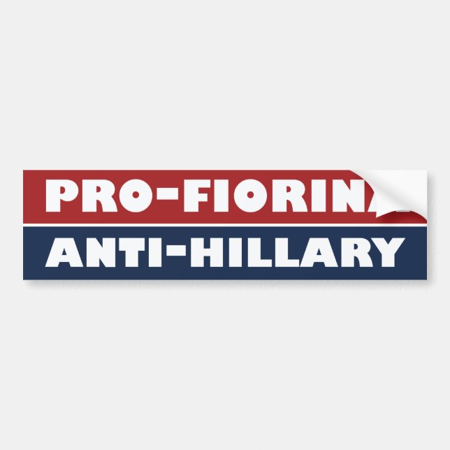 Fiorina The Anti-Hillary Bumper -.png Bumper Sticker (Front)