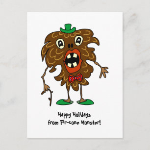 Fir-cone monster funny Custom Custom Postcard