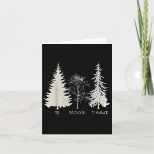 Fir Dogwood Tamarack Vintage Tree National Park  Card