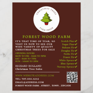 Fir Tree Design, Christmas Tree Sales Flyer