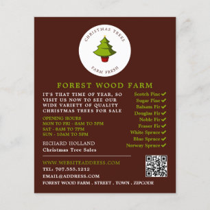 Fir Tree Design, Christmas Tree Sales Flyer