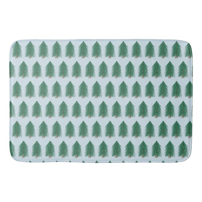 Fir Tree Forest  Bath Mat (Front)