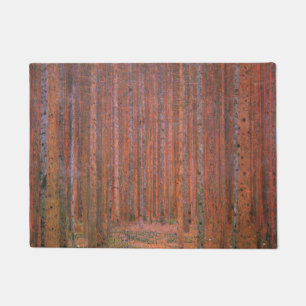 Fir Tree Forest (by Gustav Klimt) Doormat