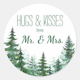 Fir Tree Thank You Stickers