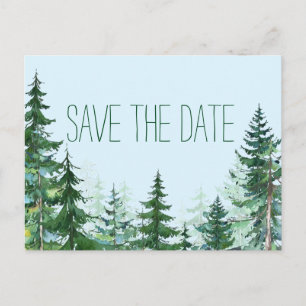 Fir Tree Wedding Save the Date Card