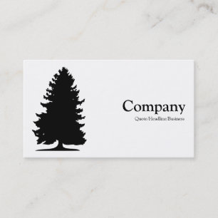 Fir Tree - White Business Card
