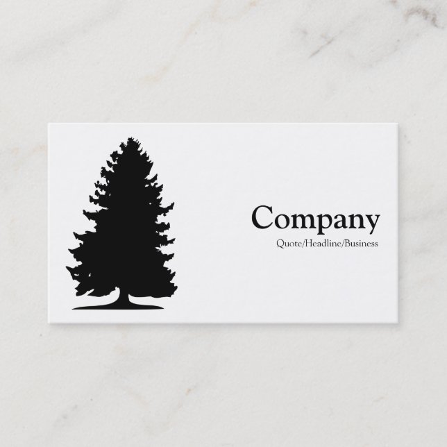 Fir Tree - White Business Card (Front)