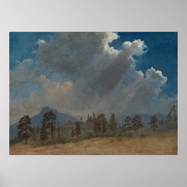 Fir Trees and Storm Clouds Poster (Front)