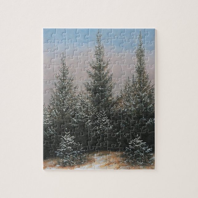 Fir Trees in the Snow (Winter Christmas Scene) Jigsaw Puzzle (Vertical)