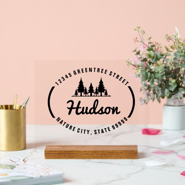 Fir Trees Oval Design ID304 (Mariage)