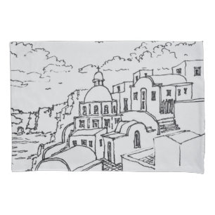 Fira, Island of Santorini, Greece Pillowcase