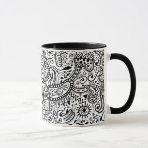 "Fira" Mug, Black on White Mug