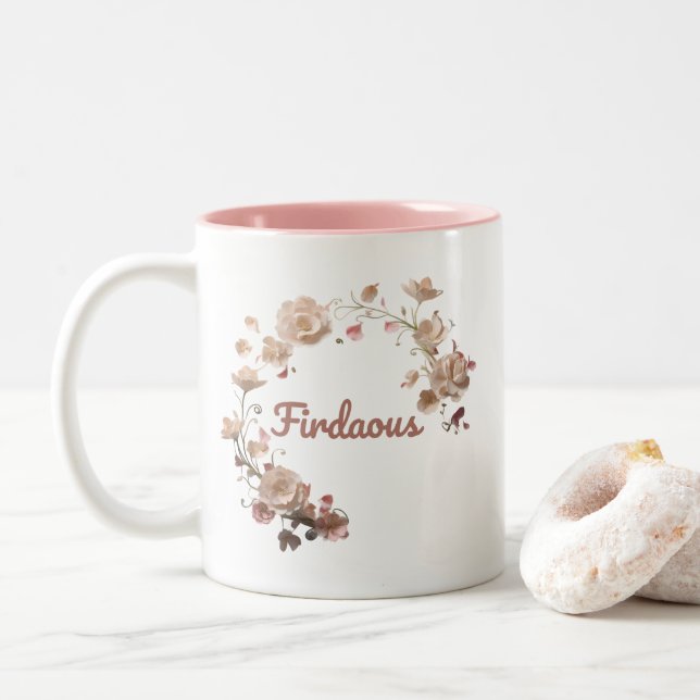 Firdaous Floral Mug (With Donut)
