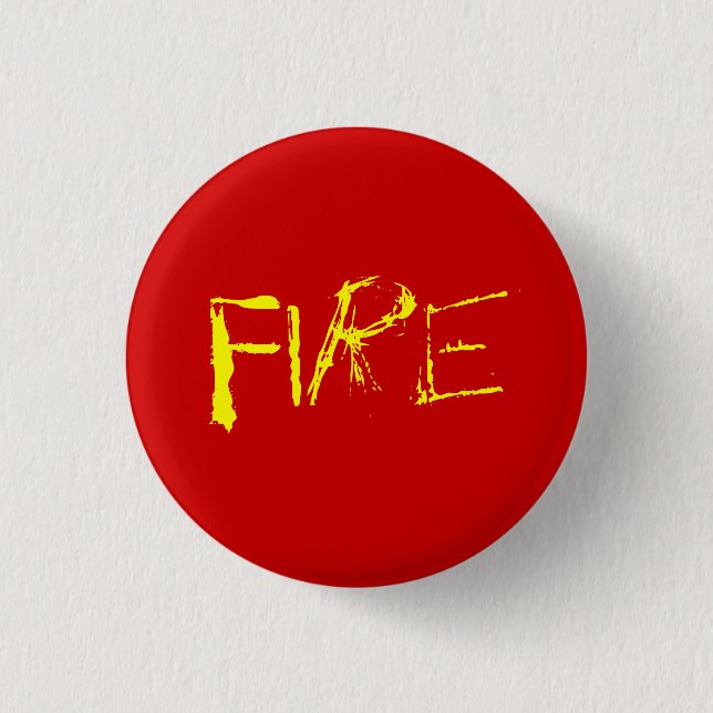Fire 1 Inch Round Button (Front)