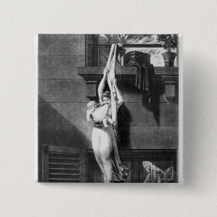 Fire 2 Inch Square Button