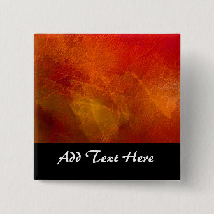 Fire - Abstract Art in Orange, Yellow, Red 2 Inch Square Button