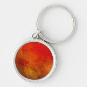 Fire - Abstract Art in Orange, Yellow, Red Keychain