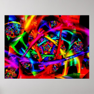 Fire Abstract Art Poster