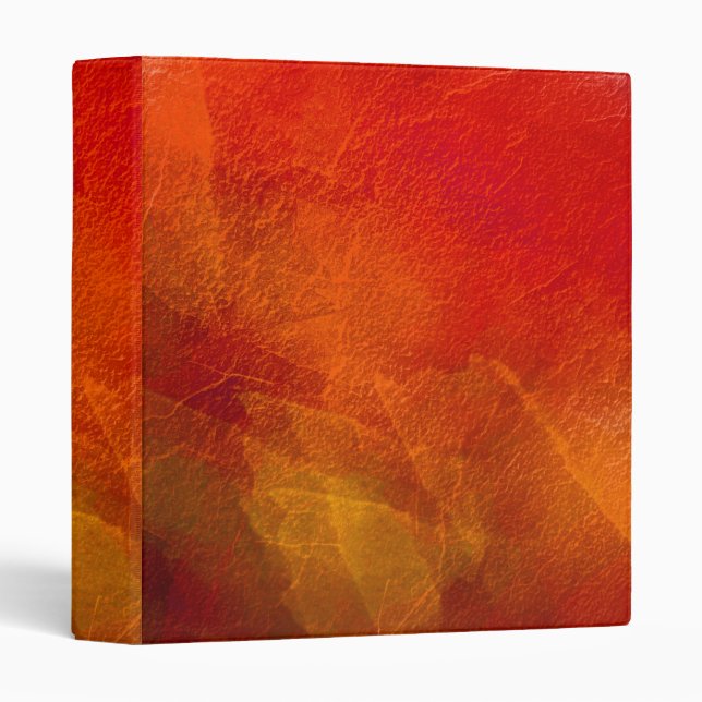Fire - Abstract Background Art in Deep Orange Binder (Front/Spine)