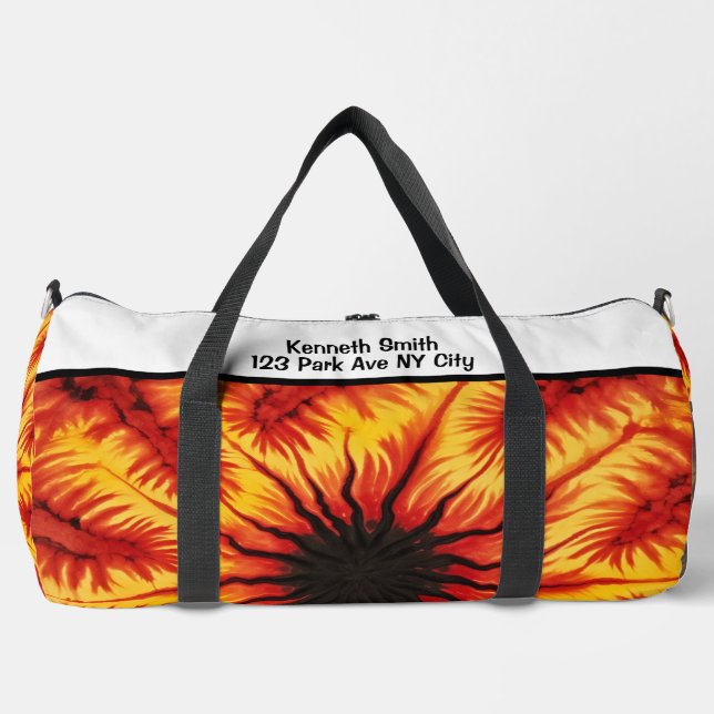 Fire Abstract Pattern Gear Bag Personalized (Front)