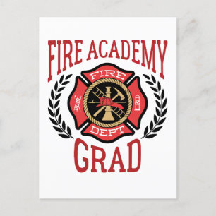 Fire Academy Grad Graduation Postcard