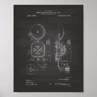 Fire Alarm 1911 Patent Art - Chalkboard