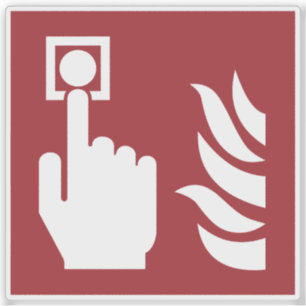 Fire Alarm Button Safety Sign