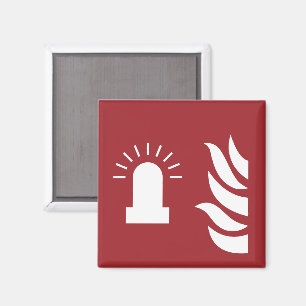 Fire Alarm Flashing Light Safety Sign Magnet