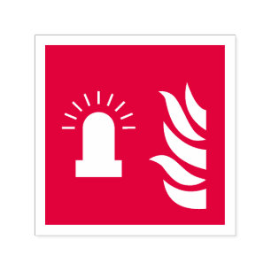 Fire Alarm Flashing Light Safety Sign Self-inking Stamp