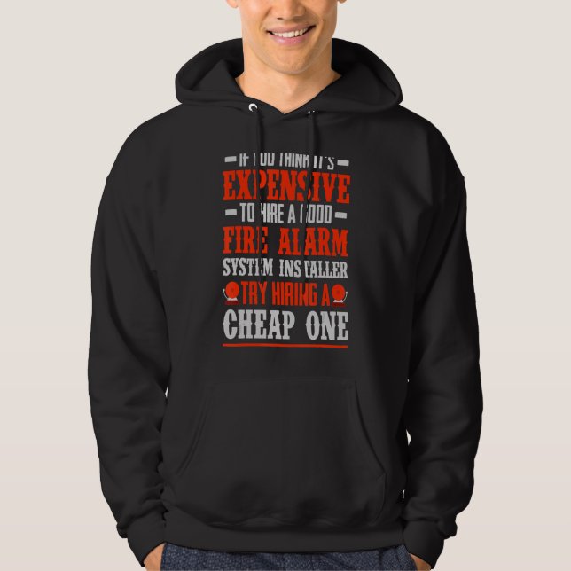 Fire Alarm Installer Systems Technician House Dete Hoodie (Front)
