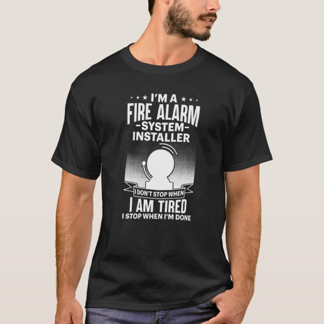 Fire Alarm Installer Systems Technician House Dete T-Shirt (Front)