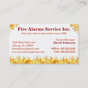 Fire alarm system repair extinguisher card
