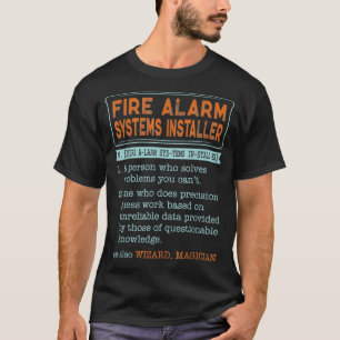 Fire Alarm Systems Installer Dictionary Wizard Mag T-Shirt