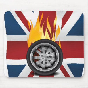 Fire, Alloy Great Britain Mouse Pad