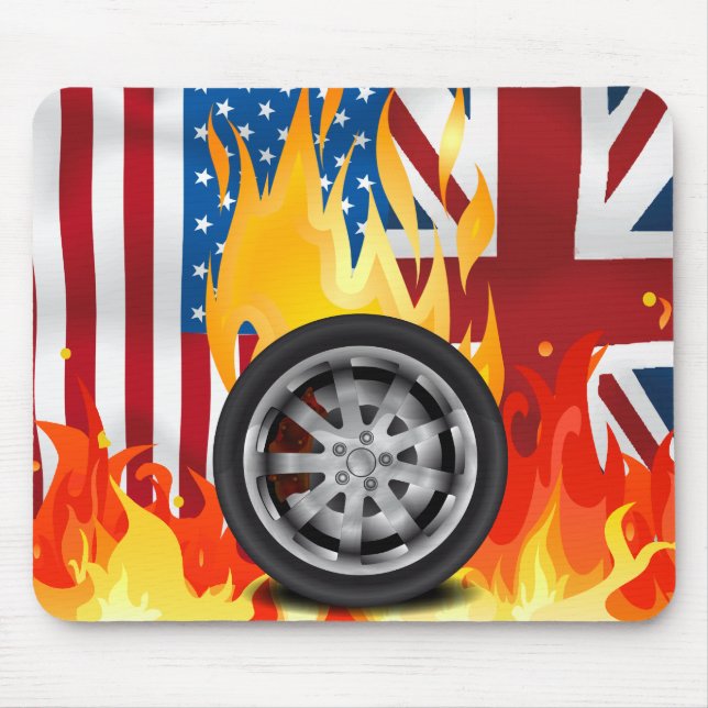 Fire, Alloy UK US Mouse Pad (Front)