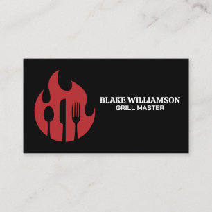 Fire and Dinnerware   Culinary Business Card