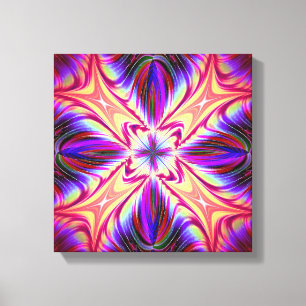 Fire and Feather Wrapped Canvas