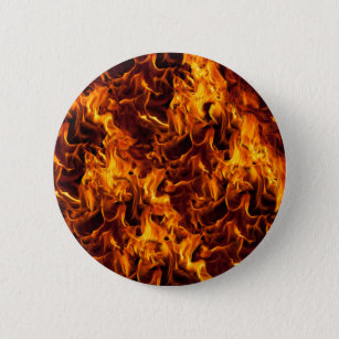 Fire and Flame Pattern 2 Inch Round Button