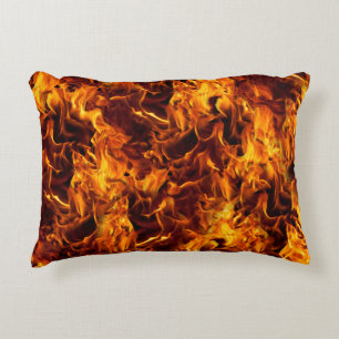 Fire and Flame Pattern Decorative Pillow