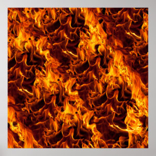 Fire and Flame Pattern Poster