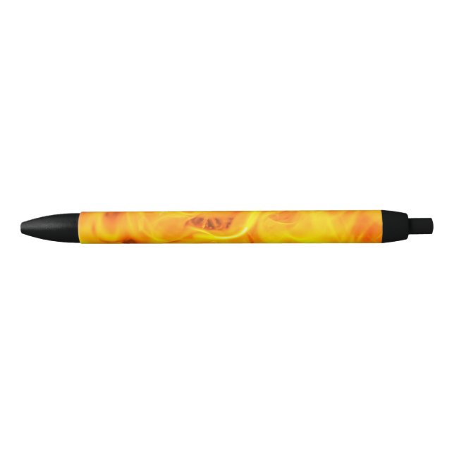 Fire and flames black ink pen (Front)
