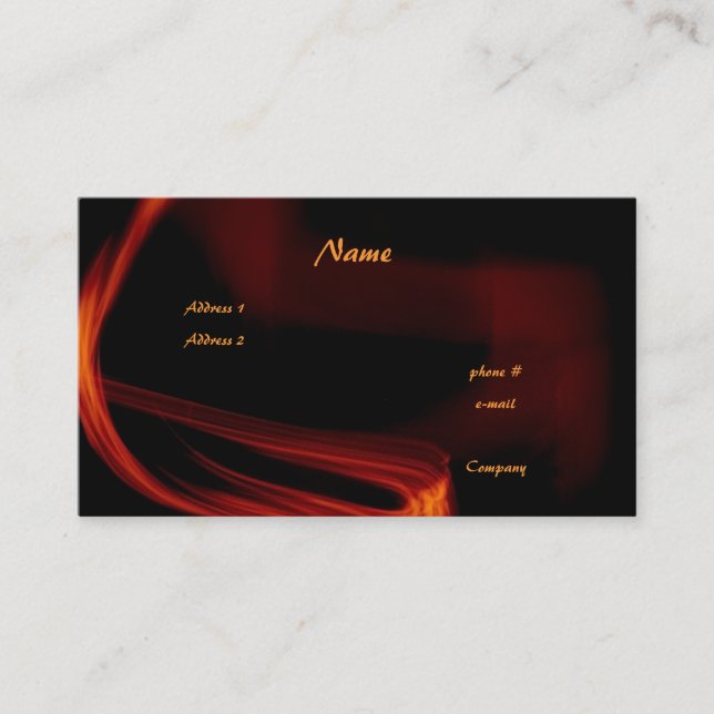 Fire and Flames Business Card (Front)