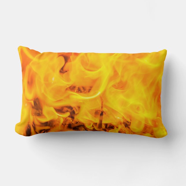 Fire and flames lumbar pillow (Front)