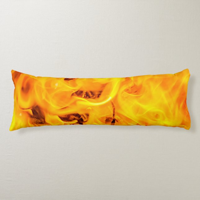 Fire And Flames Pattern Body Pillow (Front)